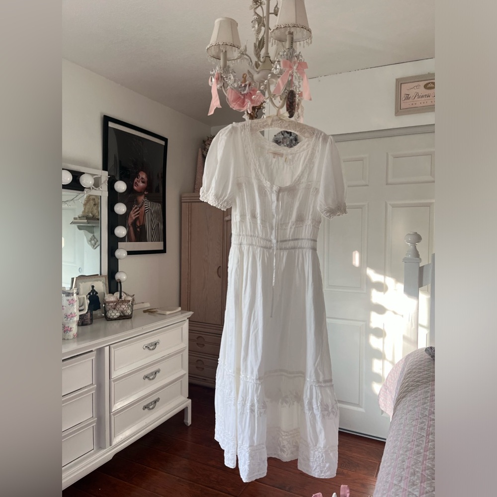 Elegant White LoveShackFancy Dress